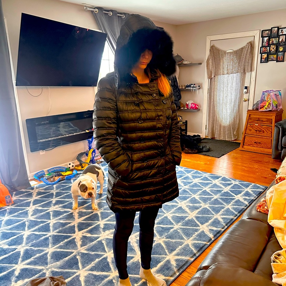 Fox Fur hood Burberry coat